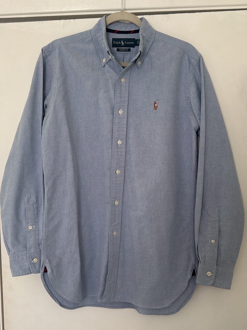 Polo Ralph Lauren Classic Fit Light Blue Oxford Cotton Button Down Shirt S